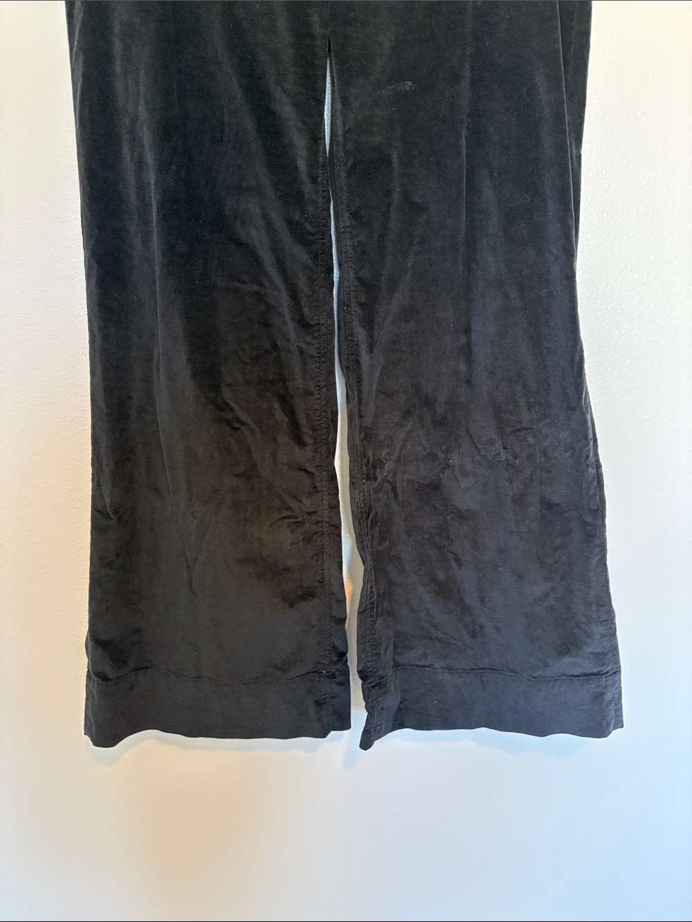 J. Crew Sailor Velvet High Rise Relaxed Wide Leg Trouser Pant Preppy Black 29 - Picture 6 of 10